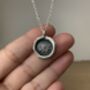 Forget Me Not Sterling Silver Wax Seal Necklace, thumbnail 5 of 5
