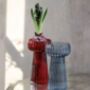 Red Ribbed Hyacinth Vase, thumbnail 4 of 4