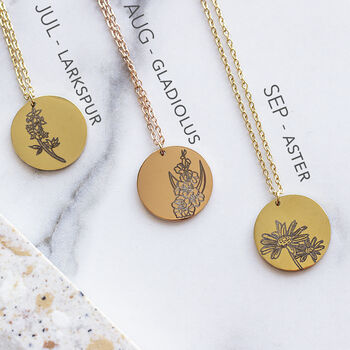 Personalised Choose Your Delicate Birth Flower Necklace, 8 of 12