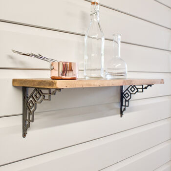 Art Deco Wall Shelf Reclaimed Wood, 2 of 6