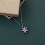 Hand Drawn Star Necklace In Teal, Lilac Or Black, thumbnail 6 of 6