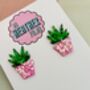House Plant Glitter Earrings / Plant Lover Gift / Botanical Statement Jewellery / Cute Garden Accessories, thumbnail 4 of 5