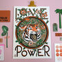 A3 Gold Love Is Power Risograph Print, thumbnail 1 of 5