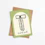 Festive Bow Christmas Card | Deck The Halls Minimalist Greeting Card, thumbnail 2 of 2