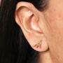 Set Of Four Sculpted Dinosaur Stud Earrings In Gold Plating, thumbnail 2 of 6