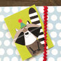 Mini Raccoon Greetings Card, thumbnail 1 of 4