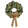 Hemlock Grove Indoor Christmas Wreath With Bow, thumbnail 2 of 10