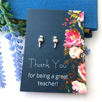 Thank You Teacher Gift Sterling Silver Poppy Seed Head Earrings, 6 of 10
