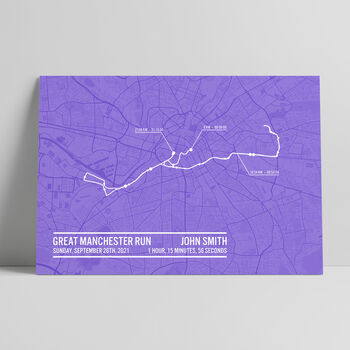 Personalised Great Manchester Run Map Poster, 2 of 4