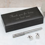 Personalised Rollerball Pen And Cufflink Gift Set, thumbnail 1 of 2