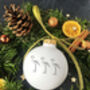 Funny Christmas Bauble With Flamingos, thumbnail 2 of 6