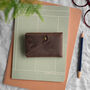 Brown Bird Print Leather Wallet, thumbnail 3 of 7