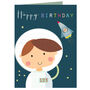 Mini Spaceman Birthday Card, thumbnail 2 of 5