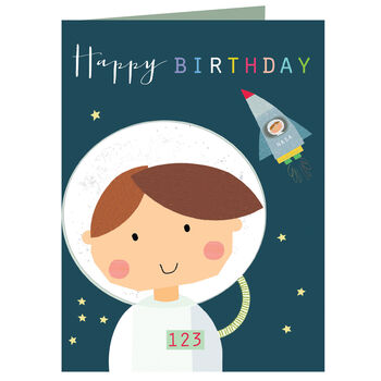 Mini Spaceman Birthday Card, 2 of 5