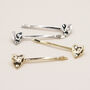 Set Of Two Heart Hair Slides, thumbnail 4 of 4