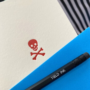 'Pirate Skull' Letterpress Card, 2 of 2
