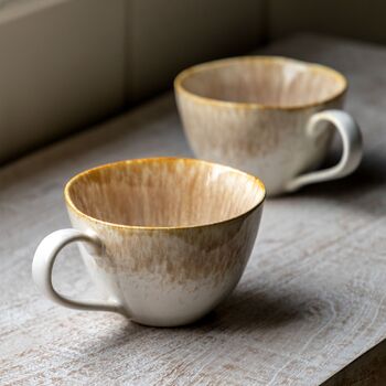 Reactive Glaze Mugs Set Of Four Choice Of Colours, 4 of 7