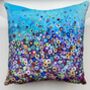 Blue Dotty Velvet Cushion, thumbnail 1 of 6