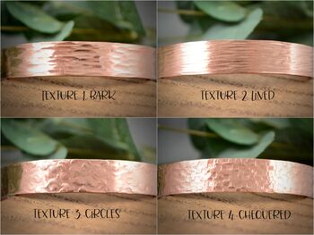 Handmade Mens Personalised Copper Cuff, 7 of 10