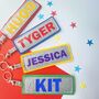 Personalised Glitter Bag Tag Keyring Choose Any Name, thumbnail 8 of 10