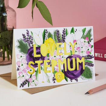 'Lovely Stepmum' Paper Cut Card, 2 of 6