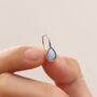 Sterling Silver Blue Opal Droplet Drop Hook Earrings, thumbnail 4 of 11