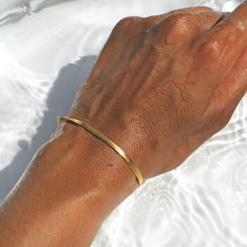Gold Plated Snake Chain Bracelet Waterproof, 3 of 4