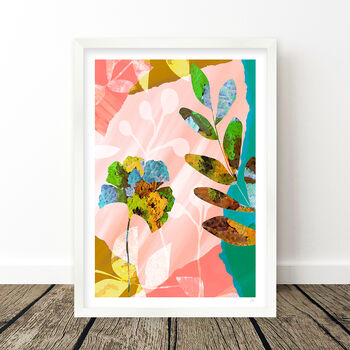 Abstract Pink Floral Art Print, 8 of 11