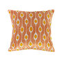 Cinnamon Ikat Silk Velvet Cushion Cover 50x50cm, thumbnail 1 of 5