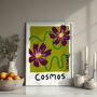 October Birth Flower Cosmos Print, thumbnail 1 of 3