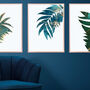 Alcohol Ink Tropical Gold Palm Leaf Wall Art Print, thumbnail 4 of 5