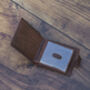 Personalised Thick Oiled Leather Wallet Rfid, thumbnail 8 of 10