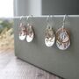 Orchid Petal Silver Earrings, thumbnail 2 of 6