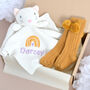 Personalised New Baby Gift Set With Cat Comforter, thumbnail 1 of 6