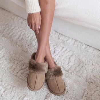 Luxury Faux Fur Women's Memory Foam Mule Slippers, 12 of 12