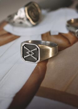 W Ring Silver Stainless Steel Gift, 2 of 9