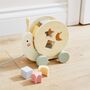 Personalised Snail Wooden Pull Along Shape Sorter, thumbnail 1 of 6