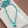 Mens Raw Turquoise Bead And Pendant Necklace, thumbnail 1 of 2