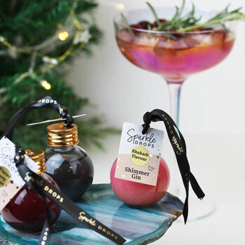 Sparkle Drops Shimmer Gin Bauble 'Tree' Large, 4 of 6