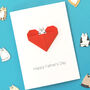 Personalised Cat Father's Day Origami Heart Card, thumbnail 4 of 7