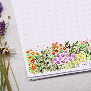 A4 Letter Writing Paper With Garden Flowers, 2 of 4