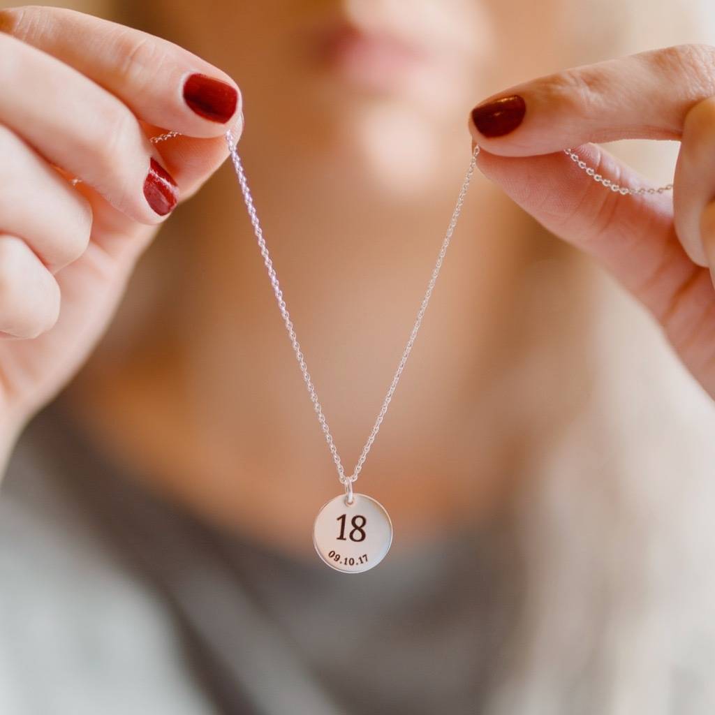 Personalised Birthday Pendant Necklace By Lisa Angel