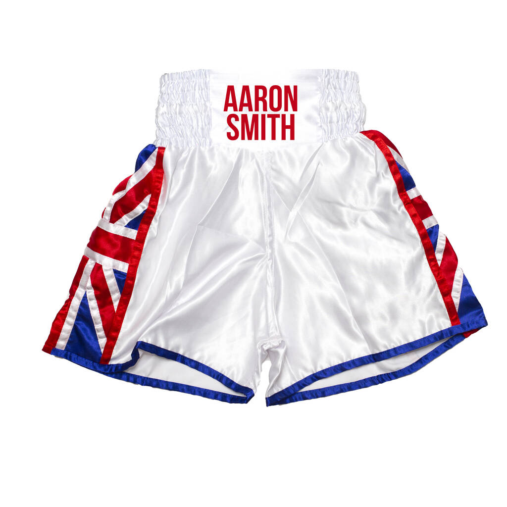 Personalised Kids 'Union Jack' Style Boxing Shorts, 1 of 4