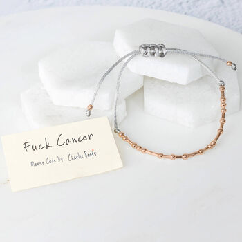 Fuck Cancer Morse Code Bracelet, 4 of 8