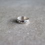 Personalised Curved Hammered Silver Ring, thumbnail 1 of 3
