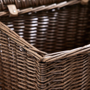 Personalised Antique Wash Wicker Chest Hamper, 6 of 6