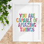 You Are Capable Of Amaing Things Print For Children, thumbnail 1 of 2