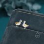 Cute Duck Stud Earrings In Sterling Silver, thumbnail 7 of 12