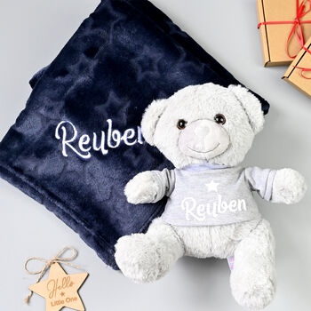 Personalised Blanket And Teddy Gift Set, 3 of 6