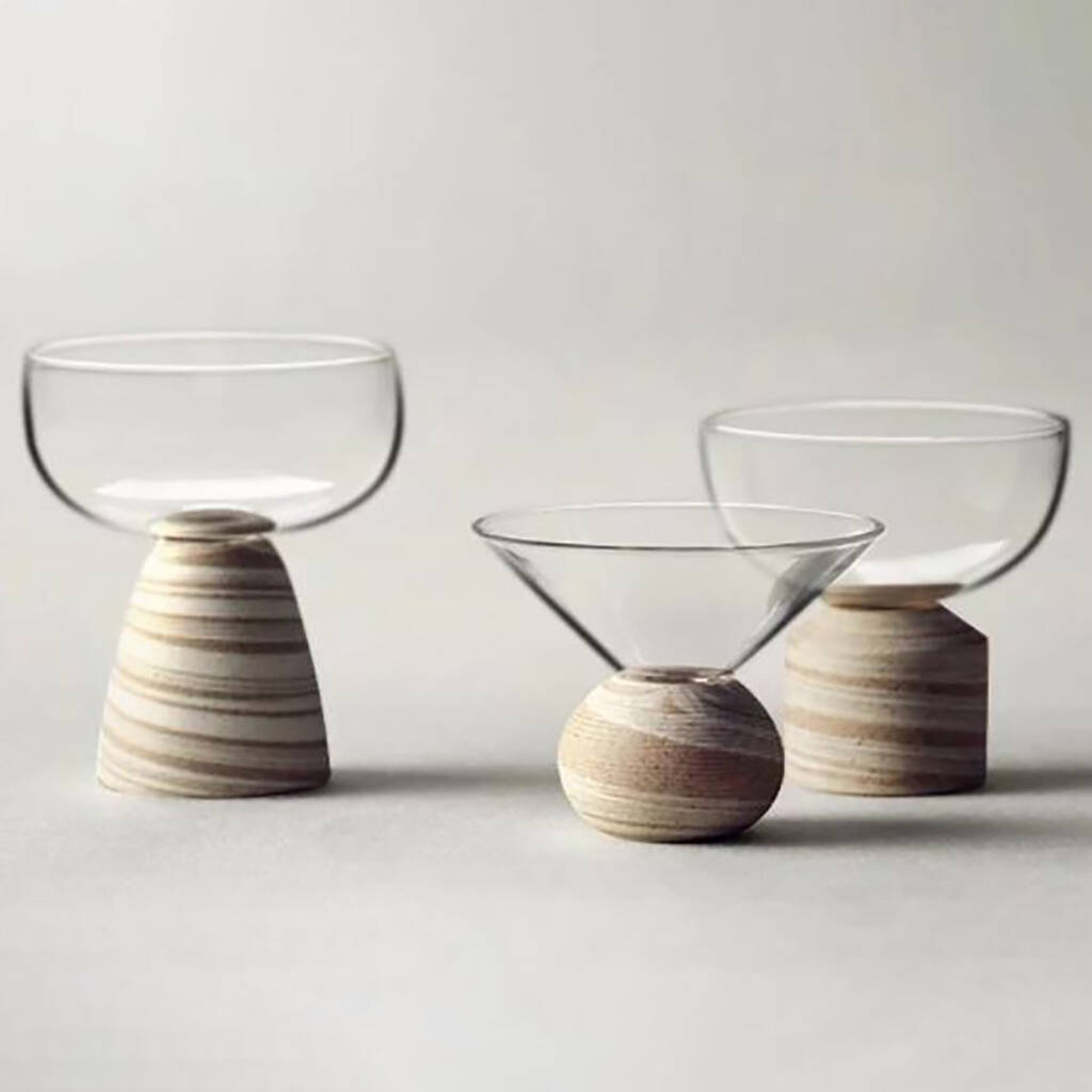 Glass And Ceramic Sake Cup Set Of Four, 1 of 11